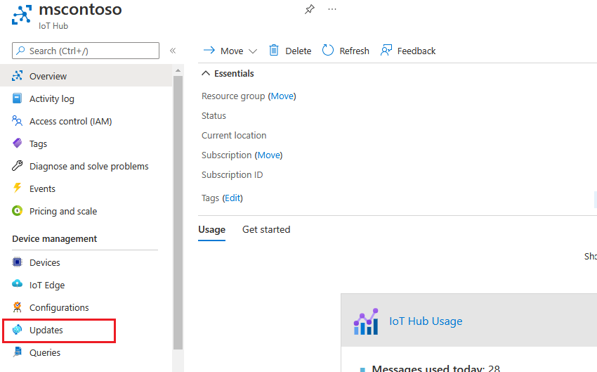 Schermopname van Import-updates.