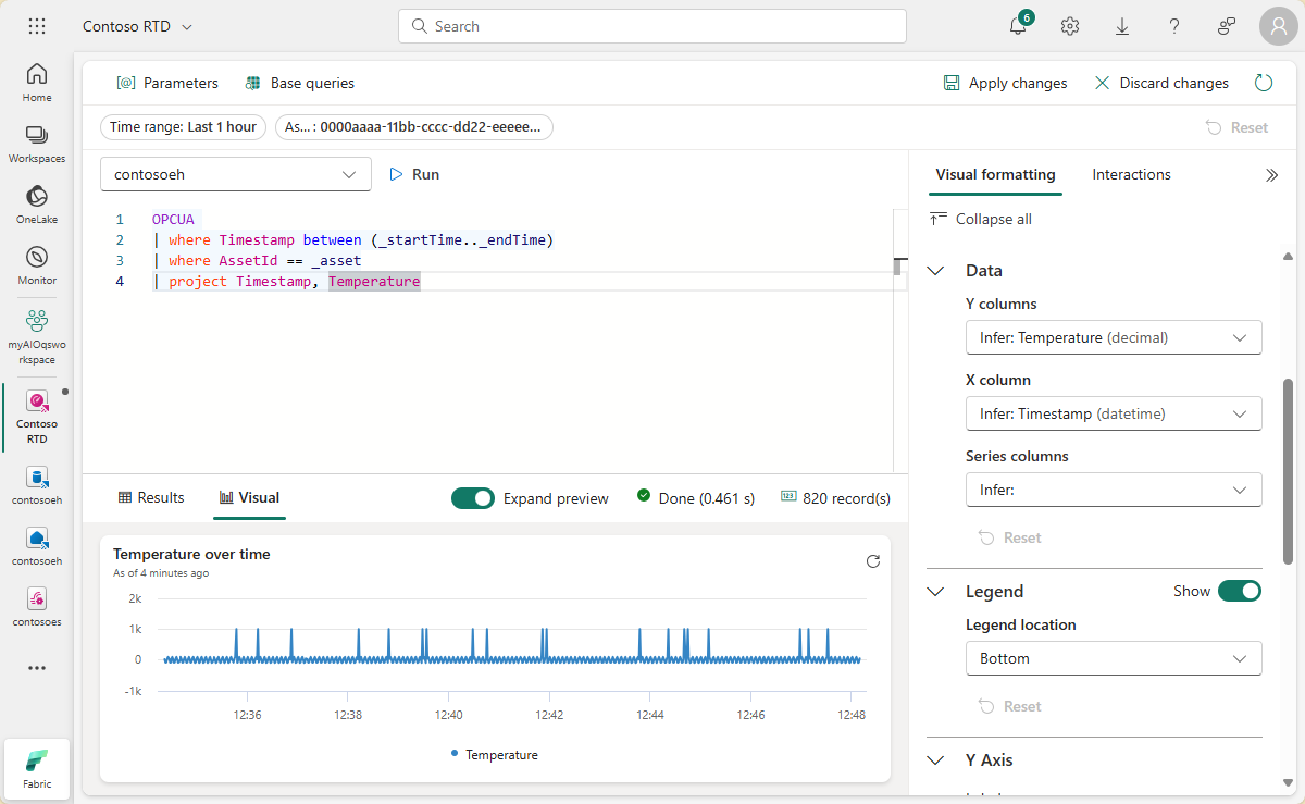 Schermopname van het toevoegen van een tegelvisual.