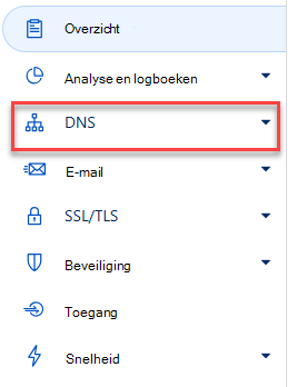 Selecteer DNS.