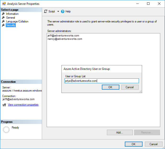 Serverbeheerders toevoegen in SSMS