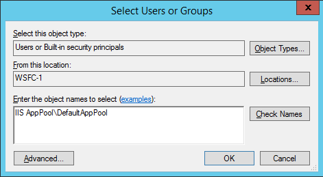 Laat zien hoe u het AppPoolIdentity-account invoert