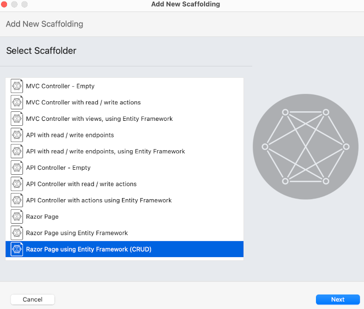 Add Scaffolding on Mac