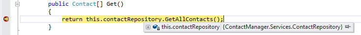 Breaking within the Get method Breaking within the Get method