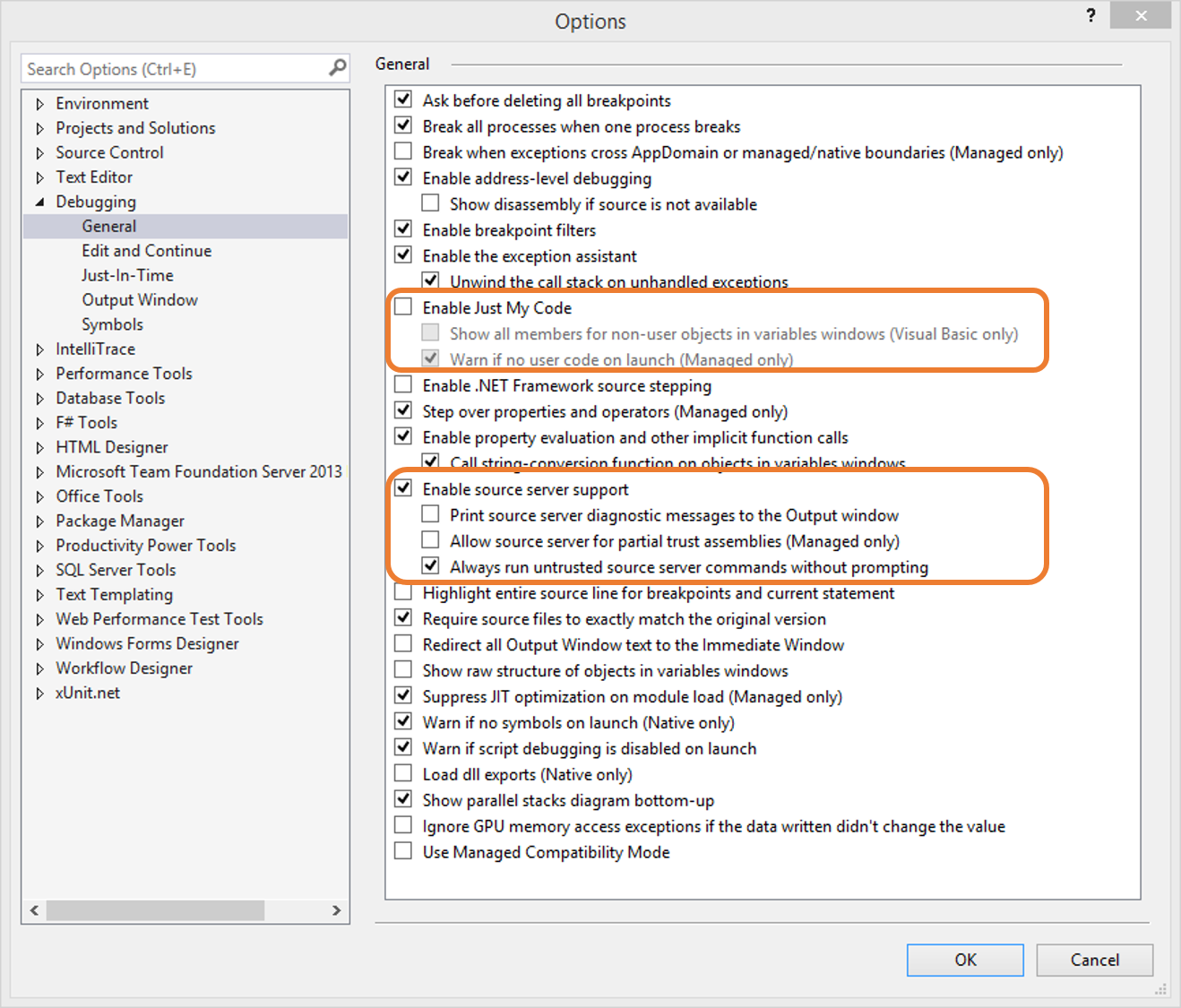 Opties en instellingen