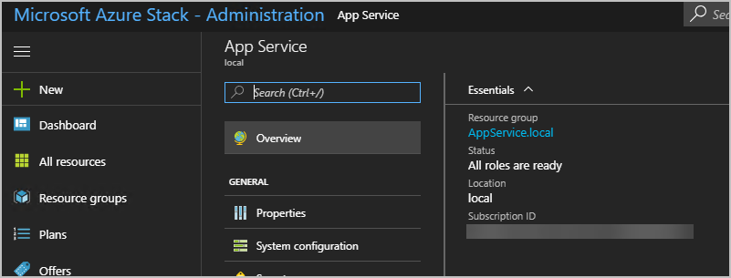 App Service rolstatus