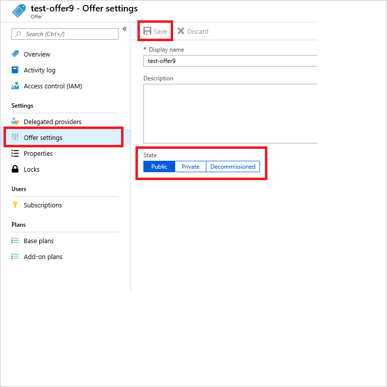 Azure Stack Hub-aanbiedingsinstellingen