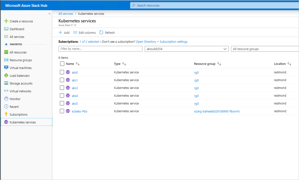 Controleer de clusters die u in de portal hebt gemaakt.