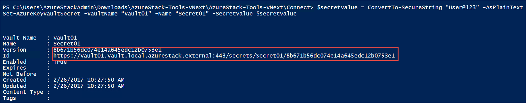 Een geheim maken in PowerShell