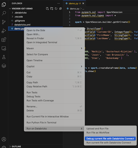 Fouten opsporen in huidig bestand in het contextmenu