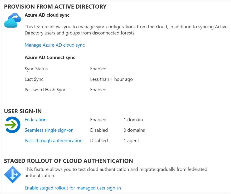 Huidige Instellingen voor Microsoft Entra Connect controleren