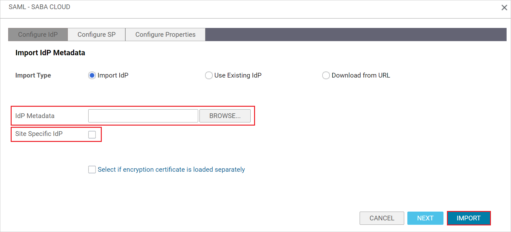 screenshot for Certificate import