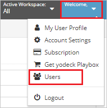 Screenshot shows with Users selected for the user.
