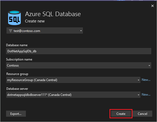 Database configureren