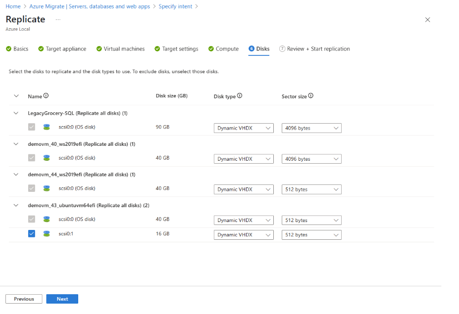 Schermopname van het tabblad Schijven.