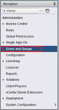 Schermopname die laat zien hoe u de optie Gebruikers en groepen selecteert.