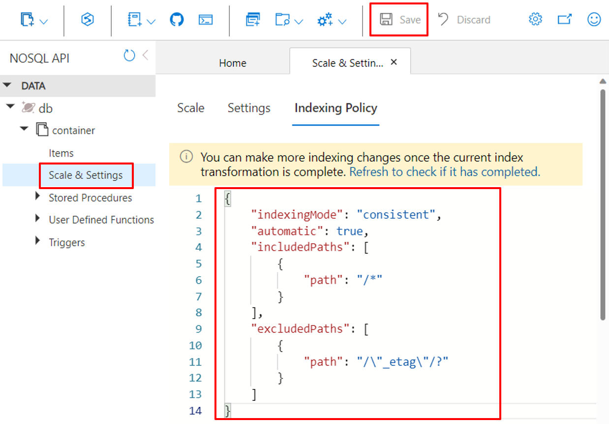 Indexeren beheren met behulp van de Azure-portal