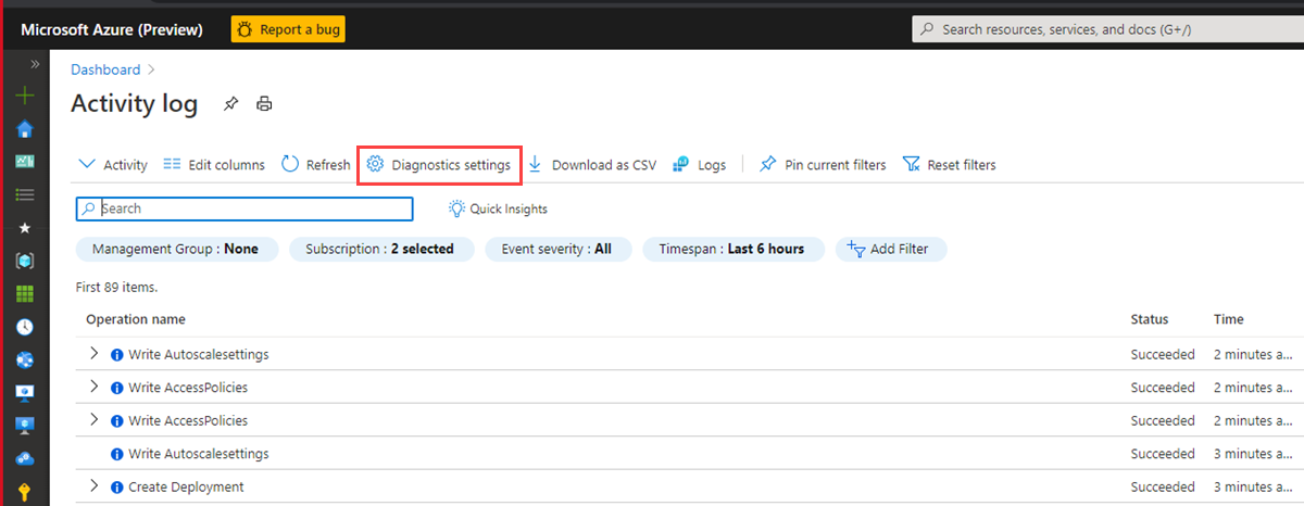 Activiteitenlogboekvenster.