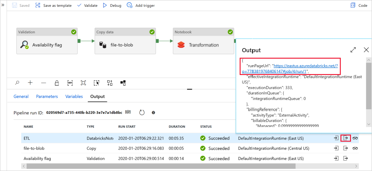 Koppelen aan Databricks-logboeken vanuit uitvoer