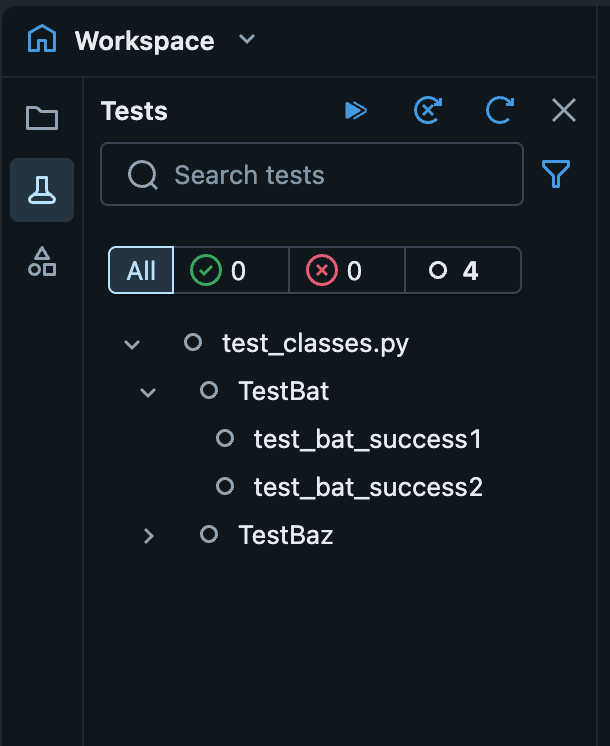 Zijbalkvenster testen