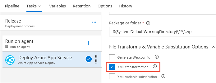 Release-pijplijn voor XML-transformatie