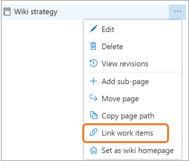 Werkitems koppelen vanuit een Wiki