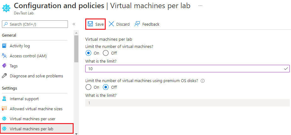 Schermopname van Virtuele machines per lab.