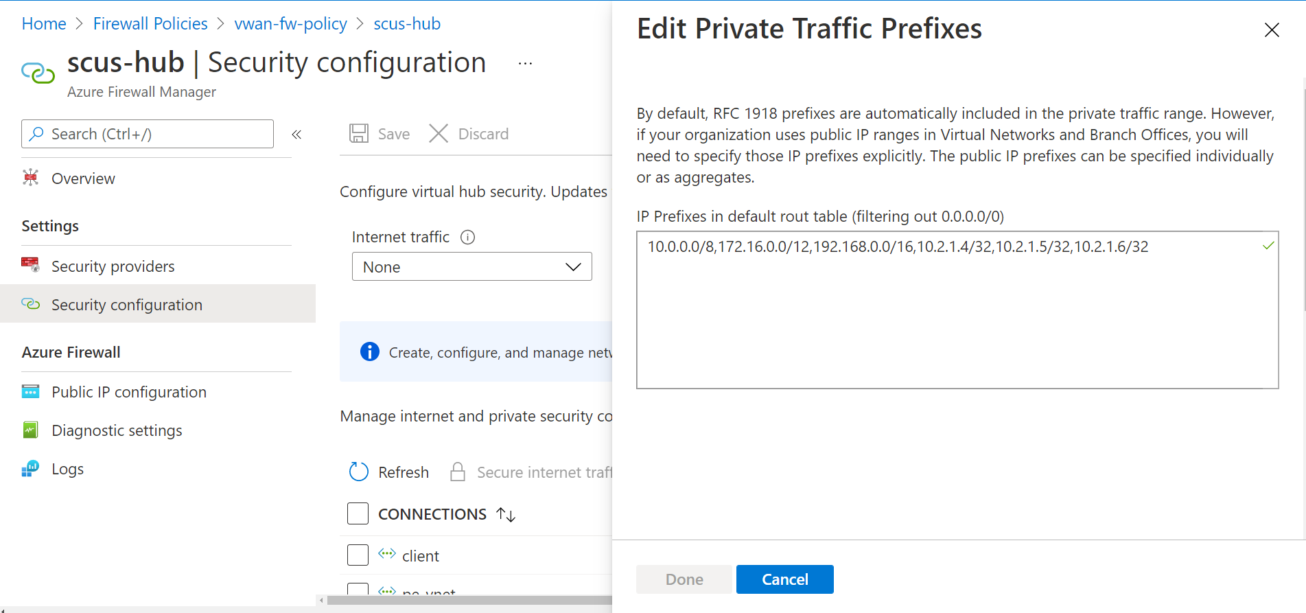 Firewall Manager-beveiligingsconfiguratie