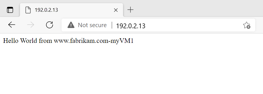 Schermafbeelding van de Fabrikam-website in een webbrowser.