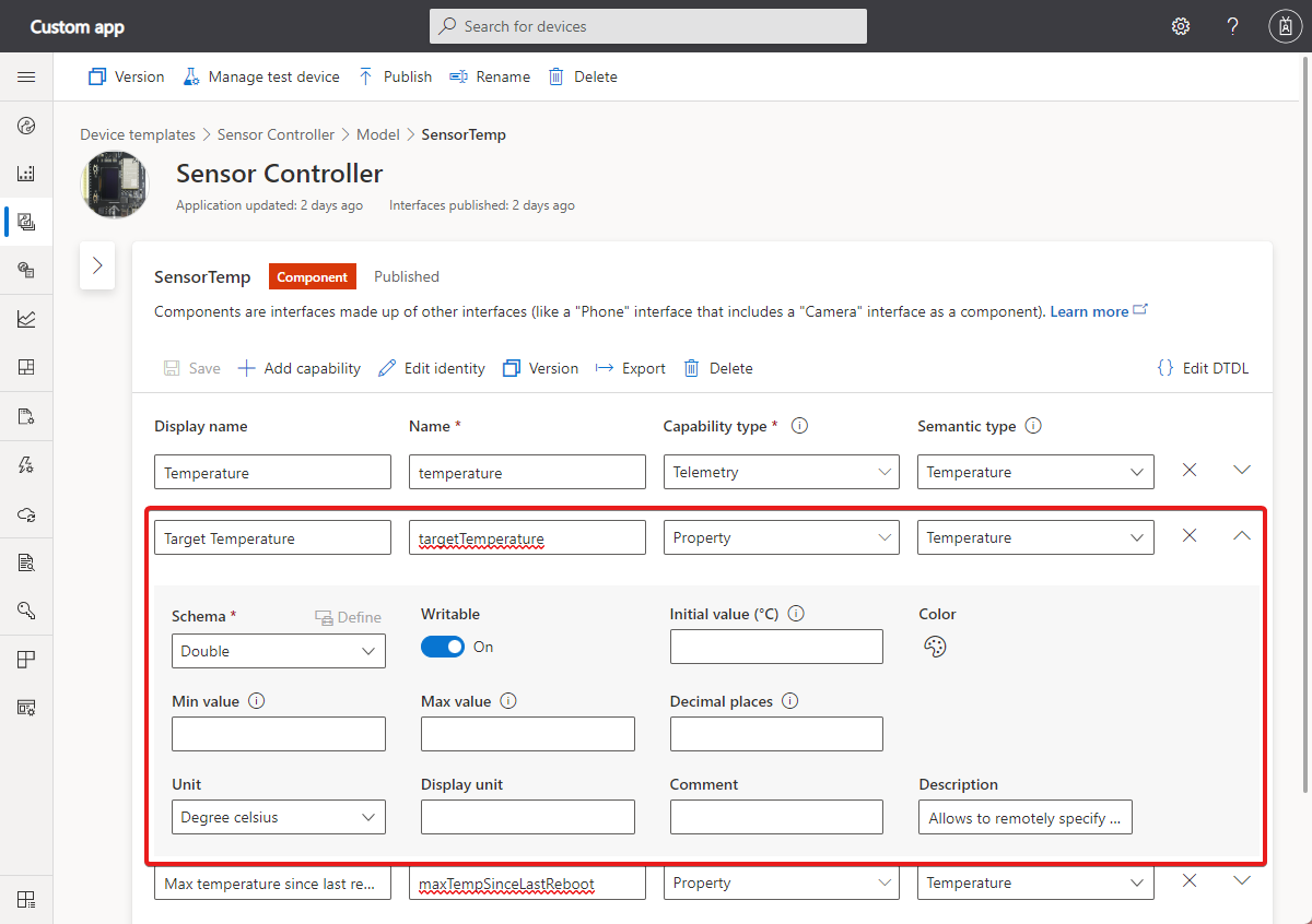 Schermopname die laat zien hoe u een eigenschap toevoegt.