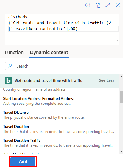Schermopname met de geselecteerde knop Toevoegen.