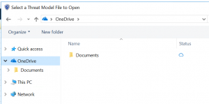 Schermopname met OneDrive geselecteerd in het dialoogvenster Een model openen.