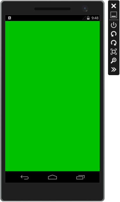De emulator waarop uw app wordt uitgevoerd.
