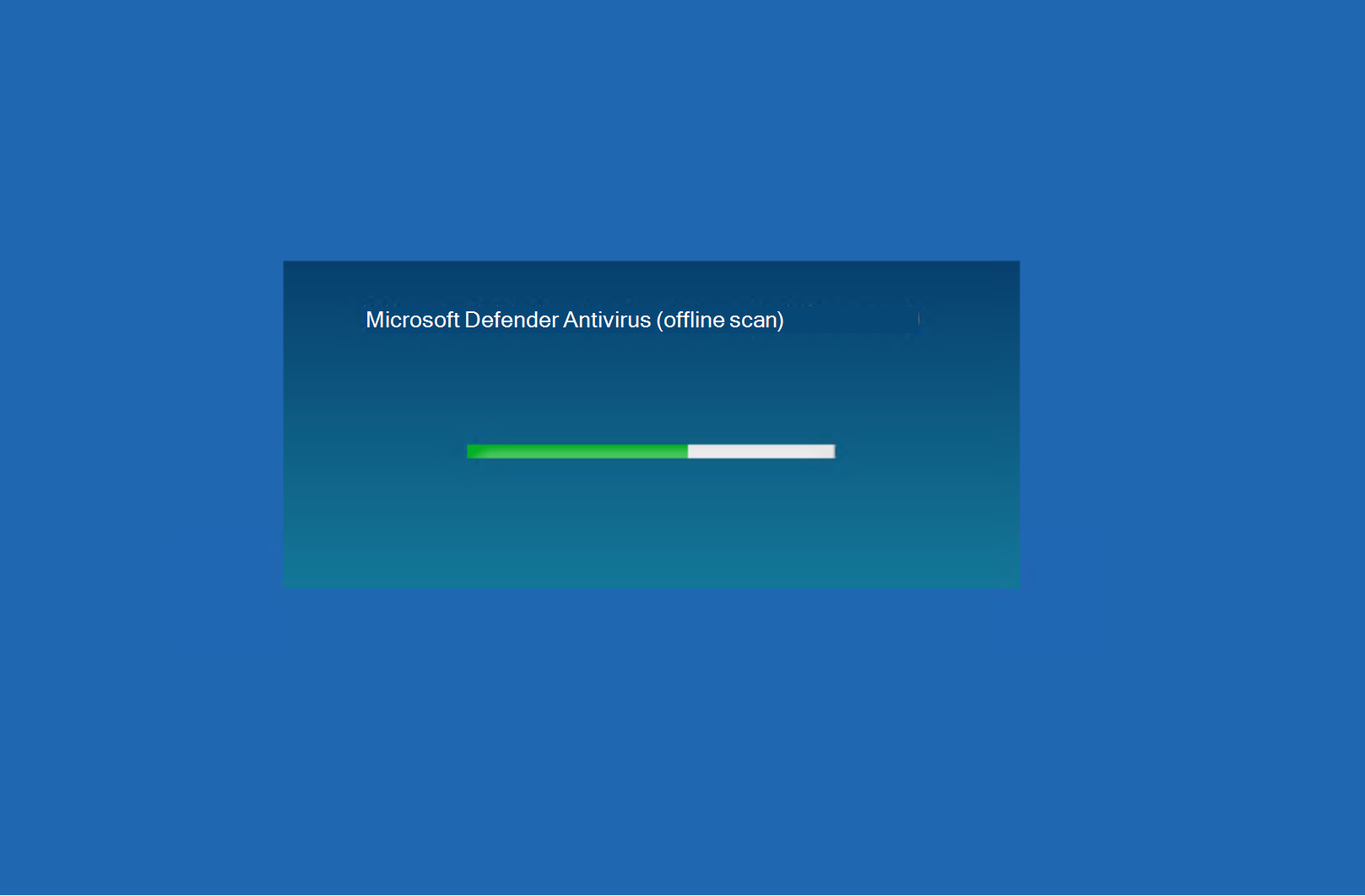 Schermopname van de Microsoft Defender Antivirusscan.