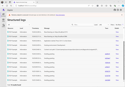 Logboeken in onafhankelijk dashboard