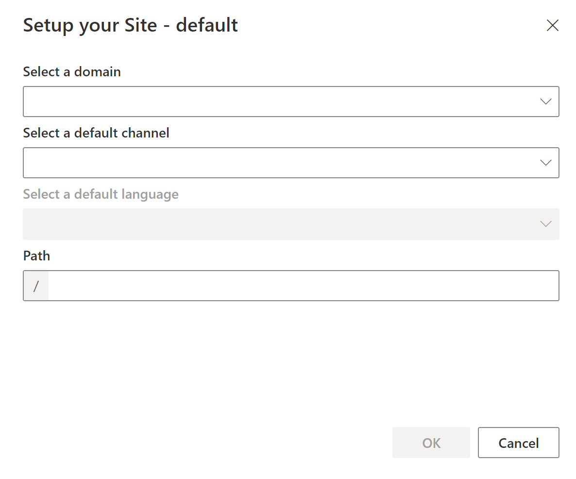 Setup your Site dialog box.