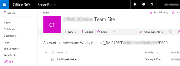 Op Microsoft 365 Teamsite gedeeld document Op Microsoft 365 Teamsite gedeeld document.