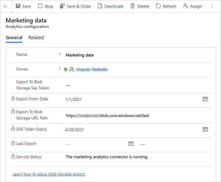 Opgeslagen configuratie van marketinganalyses Opgeslagen configuratie van marketinganalyses.