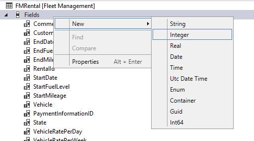 Add new integer.