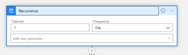 Screenshot that shows a Recurrence trigger being set up Screenshot that shows a Recurrence trigger being set up.