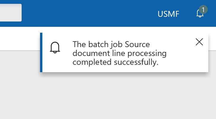 Screenshot of an alert notification in the Action center.