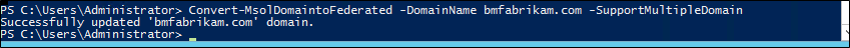 Schermopname die de voltooiing van de PowerShell-opdracht toont.