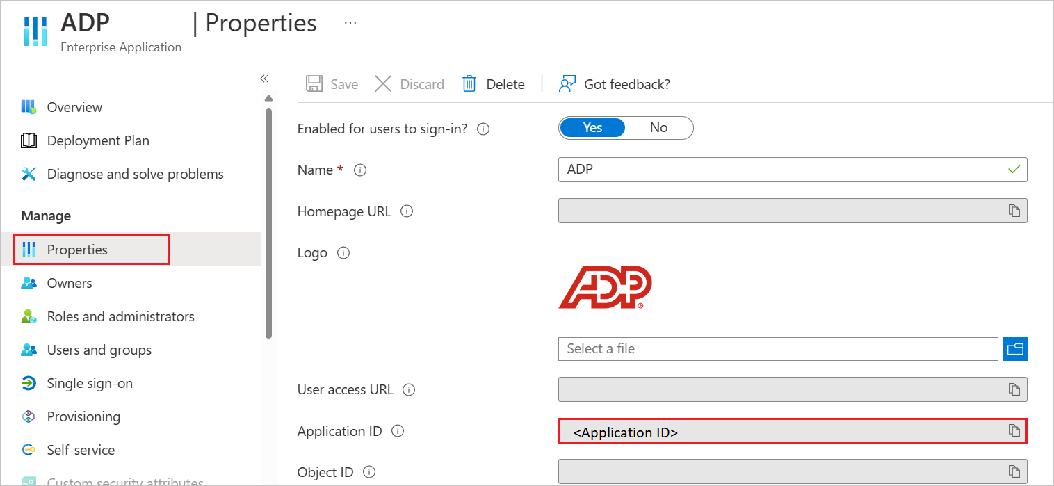 Tab Screenshot shows how to copy application value from properties tab.