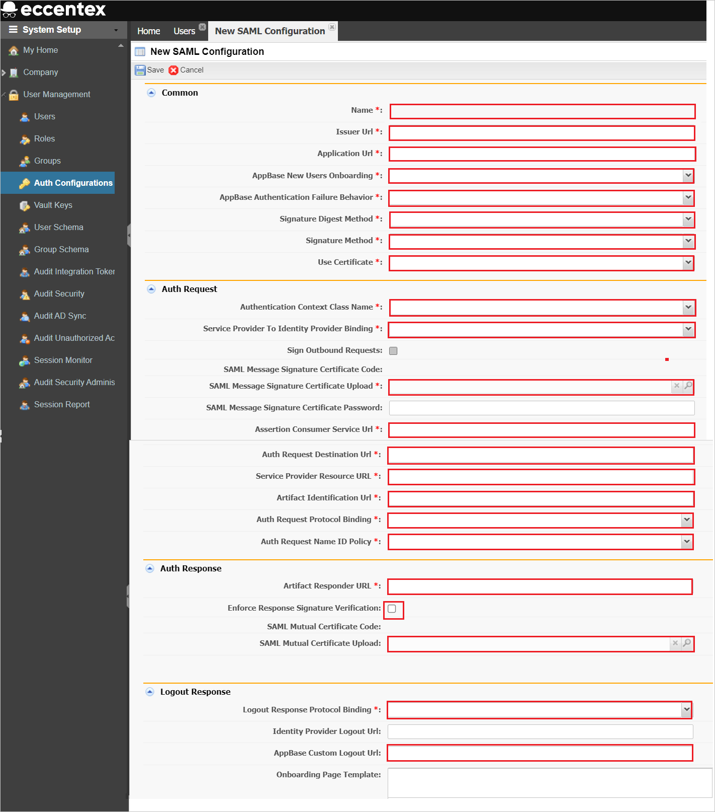 Screenshot shows the Azure SAML configuration.