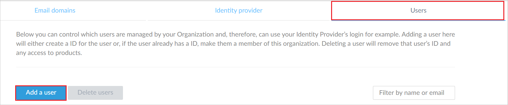 Schermopname voor knop Een gebruiker toevoegen.