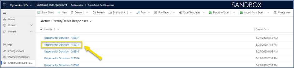 Select a failed payment record Select a failed payment record.