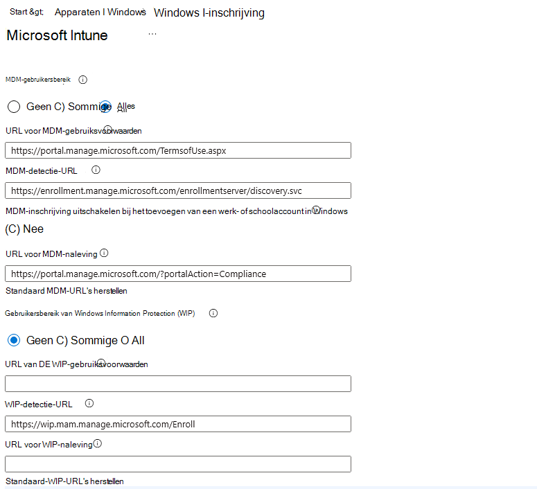 Schermopname van het Microsoft Entra MDM-gebruikersbereik.