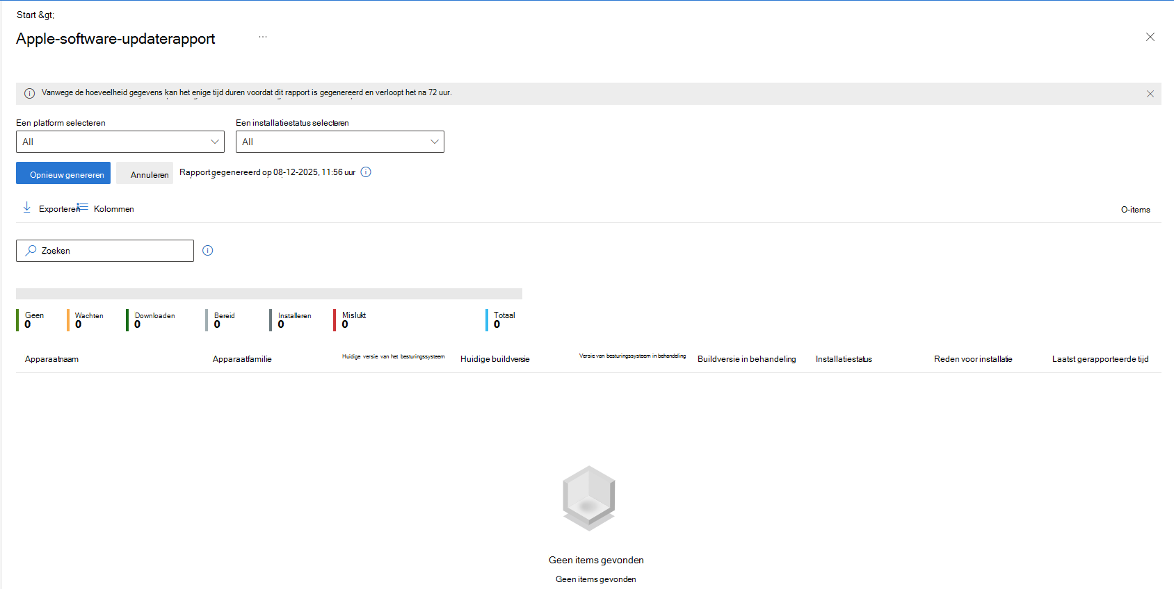 Schermopname met het apple-software-updaterapport.
