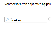 Schermopname van het zoeken naar apparaten bij het maken van een opdrachtenfilter in Microsoft Intune.