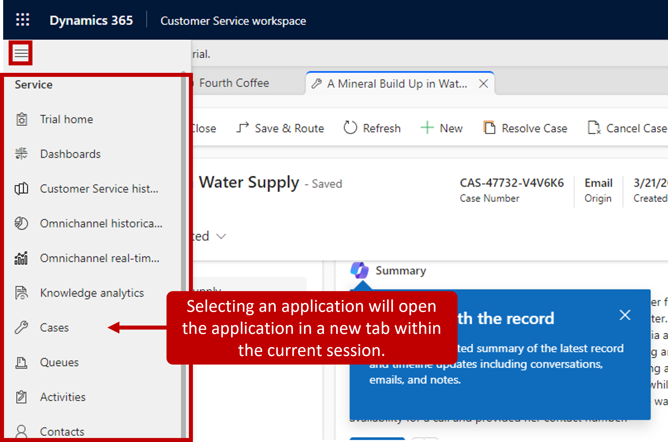Screenshot of the Omnichannel Agent Dashboard screen with the drop down list.