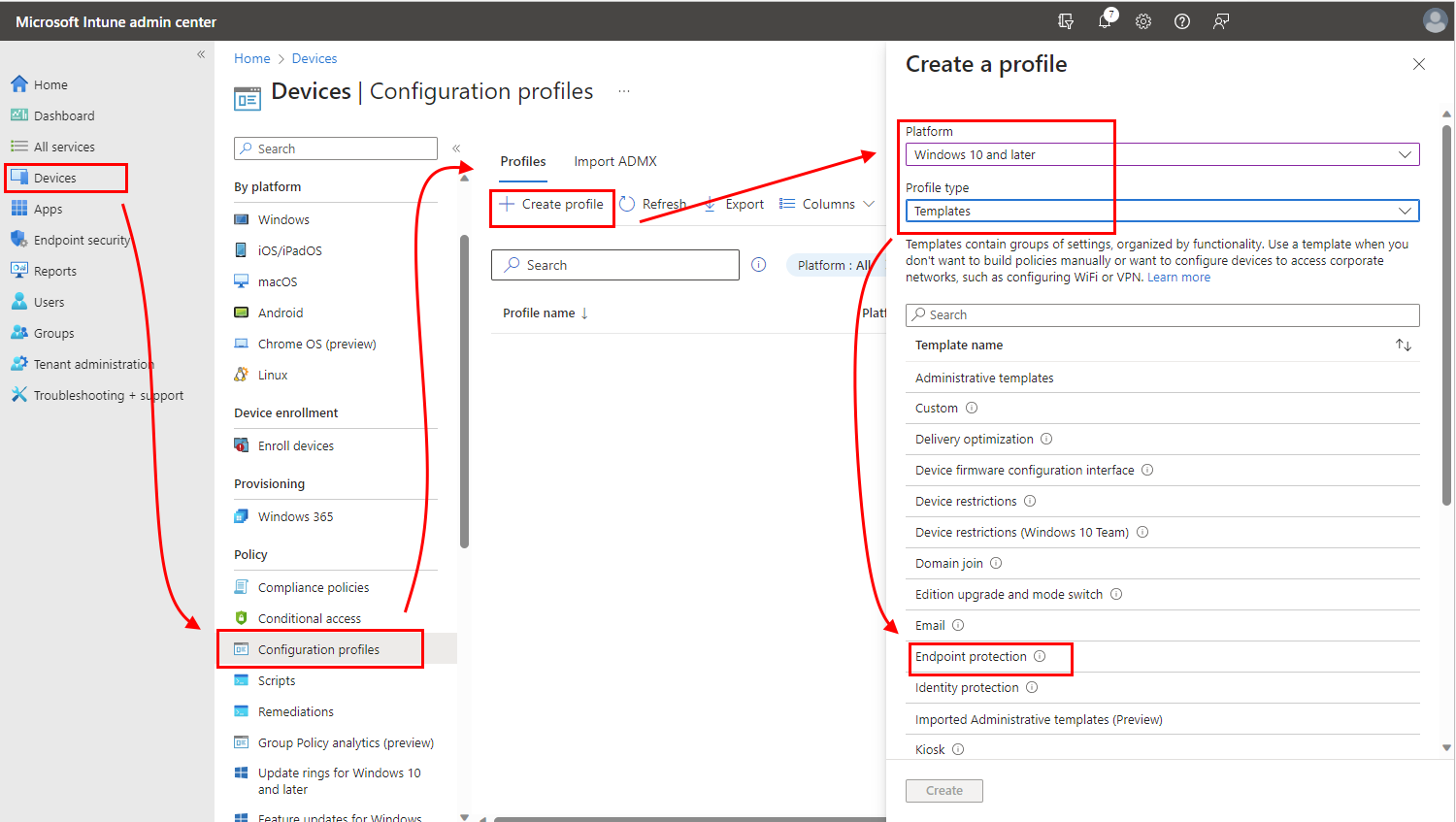 Uw BitLocker-profiel selecteren